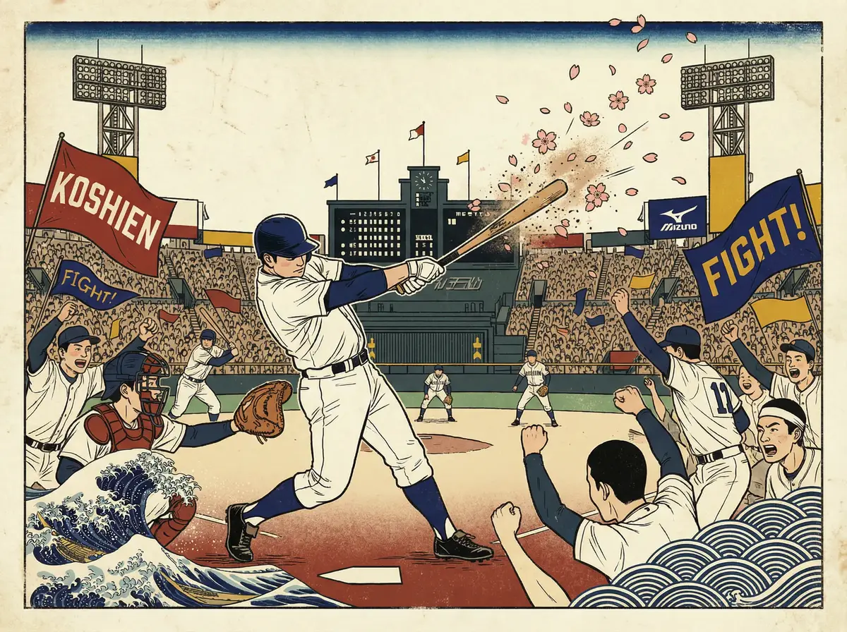 昭和时代的棒球少年在夕阳下训练